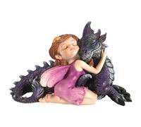 Nemesis Now U5072R0 Companion Cuddle Fairy and Purple Dragon Hugging Figurine, P