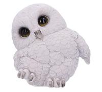 Nemesis Now – Statuetta di Gufo Feathers – Innevato, Resina, Bianco, 12,5 cm