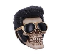 Nemesis Now Uh Huh The King Elvis Skull Figurine, Resina, Naturale, 17cm