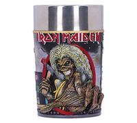NEMESIS NOW Licenza Ufficiale Iron Maiden The Killers Eddie Album Shot Glass, Vetro Ferro Acciaio Inossidabile Resina, Nero, One Size