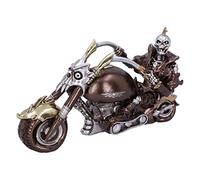 Nemesis Now Wheels of Steel - Statuetta di Scheletro di Motocicletta Steampunk, 29 cm.