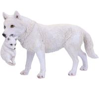 Nemesis Now Winter Bond Wolves - Statuina bianca, 30 cm