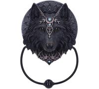 Nemesis Now Wolf Moon - Battente per porta, 20,5 cm, colore: Nero