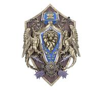 Nemesis Now World of Warcraft Alliance - Targa da parete 30 cm, colore blu, prodotto ufficiale World of Warcraft, ornamento da appendere alla parete, pezzo da esposizione, realizzato in resina di alta