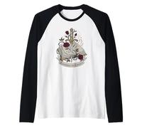 Nemici agli Amanti Bookish Dagger e Roses Fantasy Reader Maglia con Maniche Raglan