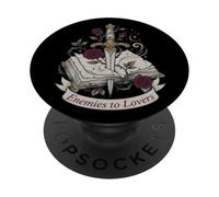 Nemici agli amanti Bookish Dagger e Roses Fantasy Reader PopSockets PopGrip Adesivo