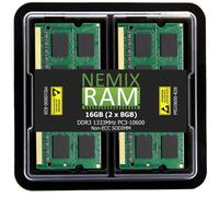 NEMIX RAM 16GB 2X8GB DDR3 1333MHZ PC3-10600 2Rx8 1.35V 204-PIN Non-ECC SODIMM KIT compatibile con MacBook Pro Laptop iMac Memory
