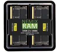 NEMIX RAM 32GB (2X16GB) DDR4 2666MHZ PC4-21300 ECC SODIMM KIT compatibile