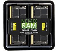 NEMIX RAM Kit di memoria SODIMM senza buffer da 64 GB (2 x 32 GB) DDR4 2666 MHZ PC4-21300 2Rx8 1,2 V 260-PIN ECC senza buffer