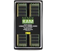 NEMIX RAM Memoria da 128 GB (2 x 64 GB) DDR5 6400 MHZ PC5-51200 CL52 2Rx4 1,1 V 288 PIN ECC RDIMM compatibile con SuperMicro SuperServer SYS-822GS-NB3RT