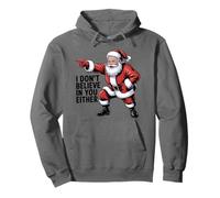 Nemmeno io Credo in Te - Divertente Babbo Natale Sarcastico Felpa con Cappuccio