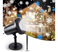 NEMMXUB Proiettore Luci Natale Da Esterno, LED Con Fiocchi Di Neve, Impermeabile IP65, Lampada Di Proiezione Interno per Decorazioni