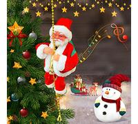 NEMMXUB Scala di Babbo Natale, Santa Claus Climbing Rope Ladder, Santa Climbing Ladder, Scala da Arrampicata per Babbo Natale, Babbo Natale su scala con musica, Regali di Natale per Bambini