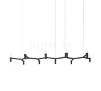 Nemo Crown Plana Lampada a sospensione, nero - 168 cm