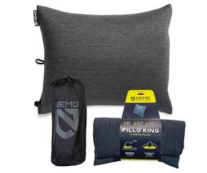 NEMO Equipment Fillo King - Cuscino da campeggio di lusso, colore nero perla/betulla, taglia unica