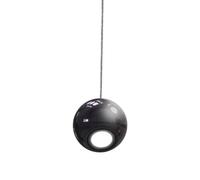 NEMO-NP Sospensione 1 luce senza base attacco GU10 lampadina inclusa colore nero perla lucido diametro 12cm