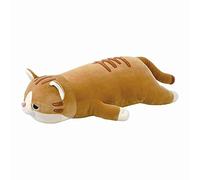 Nemu Nemu Animals 6204635 - Peluche a Forma di Gatto Marrone Mugi, Extra Morbido e Morbido, Progettato in Giappone, Taglia L, 54 cm