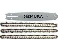 Nemura Barra Guida 30 cm e Se di 3 Catene per motosega - 45 Maglie Trasmissione - Passo 3/8 LP - Calibro 0.50 (1,3mm) - Ricambi di qualità professionale - SAC in Italiano