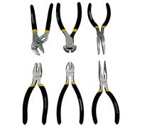 Nemura Set di pinze da 6 pezzi, multipresa, beccuccio lungo, combinato, tagliente, becco piatto e diagonale - prodotti in cromo vanadio - strumenti fai da te - qualità professionale - marchio francese