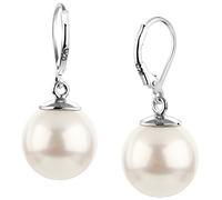 Nenalina - Orecchini da donna in argento realizzati a mano con perle da 14 mm e superficie lucida, 722154 - 046