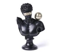 NENBOLEC Moderna Scultura Soprammobili Astratto Decorazione Figurina Busto Greco Regalo Statuetta Casa Ornamento Statua Resina Arte Nero 35cm