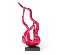 NENBOLEC Moderna Scultura Soprammobili Astratto Decorazione Figurina Fiamma Regalo Statuetta Casa Ornamento Statua Resina Arte Rosso 42cm