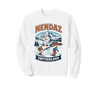 Nendaz Svizzera Stazione sciistica Vintage Grafica Felpa