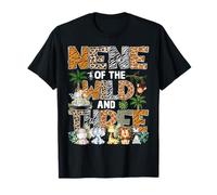 Nene Of The Wild Three Zoo 3 ° compleanno Safari Jungle Maglietta