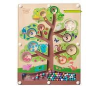 Nene Toys Labirinto Magnetico Bambini in Legno - Gioco Montessori Colori e Numeri - Giocattolo Educativo Motricità Fine 2 3 4 5 Anni - Tavola Magnetica da Viaggio - Regalo per Bambini e Bambine