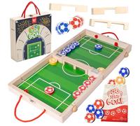 Nene Toys Sling Goal - Gioco da Tavolo Familiare per Bambini dai 4 Anni e Adulti - Stile Calcio Balilla in Legno - Gioco di Calcio da Viaggio, Interni ed Esterni - Regalo Bambino e Bambina 4-12 Anni