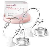 Nenesupply 2 flange da 15 mm Valvole a becco d'anatra compatibili con Spectra S2 S1 9 Plus Synergy Gold Breastpump Ricambio per Spectra Pompa Parti Flangia Accessori Bocca Larga Lavoro con Protezione