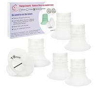 Nenesupply Inserti flangiati di seconda generazione, 19 mm, 6 pezzi, compatibili con flangia da 24 mm di Elvie Stride Spectra Momcozy Willow Ridurre da 24 mm a 19 mm, non originale Elvie