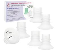 Nenesupply Inserti flangiati di seconda generazione da 17 mm, 6 pezzi, compatibili con flangia da 24 mm di Elvie OG Elvie Stride Spectra Momcozy Willow Ridurre da 24 mm a 17 mm Sostituisci inserti