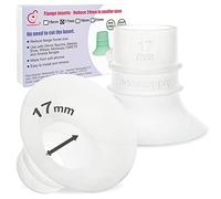 Nenesupply Inserti flangiati di seconda generazione da 17 mm compatibili con flangia da 24 mm di Elvie Stride Spectra Momcozy Willow Ridurre da 24 mm a 17 mm Parti della pompa Elvie non originali