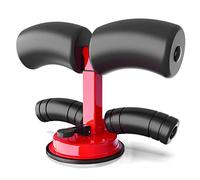 NENGGE Sit Up Bar Aspirazione Sit Up Bar Regolabile per Addominali Barra per Sit-up Portatile Dispositivo Assistente Addominali Attrezzature per Il Fitness Allenamento della Forza,Rosso