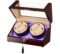 NENGKAFU Avvolgitore automatico per orologi Rolex e altri orologi di lusso, con motore silenzioso, 4 scatole con luce LED, quattro modalità di rotazione, morbido cuscino in velluto di qualità, aspetto