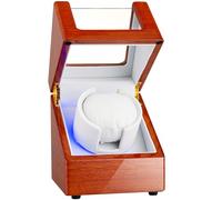 NENGKAFU Avvolgitore per orologi automatici, carica orologi automatico con motore silenzioso, scatola carica orologi cantare con luce LED, morbido e cuscino in velluto, carica orologi con un aspetto