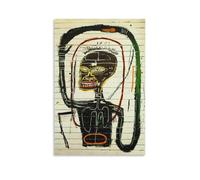 NENGKUAI Poster artistico con graffiti di strada Jean-Michel Basquiat, pittura flessibile, stampa su tela, pittura decorativa, senza cornice, 60 x 90 cm