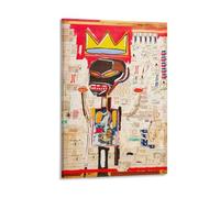NENGKUAI Poster artistico con graffiti Jean-Michel Basquiat, poster street art senza titolo, stampa su tela, pittura decorativa (2402); cornice; 20 x 30 cm