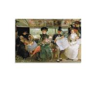 NENGKUAI Poster con George William Joy The Bayswater Omnibus, stampa artistica da parete su tela, pittura decorativa, senza cornice, 40 x 60 cm