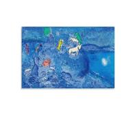NENGKUAI Poster di Marc Chagall, stampa artistica da parete su tela, motivo: Daphnis et Chloe Le Printemps, senza cornice, 60 x 90 cm