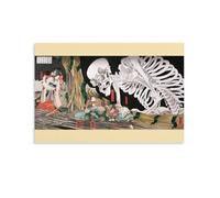 NENGKUAI Utagawa Kuniyoshi Poster Takiyasha la strega e lo scheletro Spettro Stampa artistica da parete su tela pittura decorativa; senza cornice; 60 x 90 cm