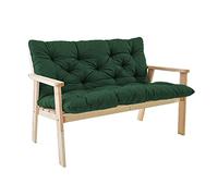 NENIUX Cuscini per panca a dondolo con schienale, 2-3 posti, cuscino di ricambio, antiscivolo, per mobili reclinabili, patio, veranda, giardino, sedie da esterno/interno, 120 x 100 x 8 cm, verde scuro