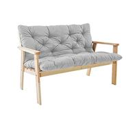 NENIUX Cuscini per panca a dondolo con schienale, 2-3 posti, cuscino di ricambio, antiscivolo, per mobili reclinabili, patio, portico, sedie da giardino, esterni/interni, 150 x 100 x 8 cm, grigio