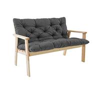 NENIUX Cuscini per panca a dondolo con schienale, 2-3 posti, cuscino di ricambio, antiscivolo, per mobili reclinabili, patio, portico, sedie da giardino, esterni/interni, 150 x 100 x 8 cm, grigio