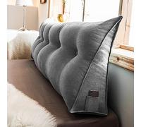 NENIUX Cuscino triangolare per testiera del letto, supporto lombare, cuscino a cuneo, cuscino a cuneo, cuscino triangolare, cuscino da lettura, per divano tatami, con fodera lavabile, 100 x 50 x 20