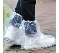 Nenluny 10 paia di copriscarpe in plastica, usa e getta, impermeabili, per uomini e donne, per pioggia, per esterni e interni (trasparente)