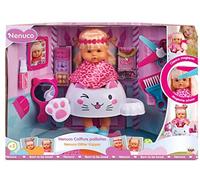 Nenuco - Bambola da parrucchiere con molti accessori (forbici, pettine, specchi, elastici, orchel...)
