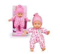 NENUCO Bambola morbida 3 funzioni, fa suoni del bambino quando si stringono mani e piedi, si può mettere il dito in bocca, giocattolo per bambini di 10 mesi, famoso (NFNA9000)