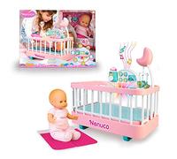 Nenuco culla per una dolce nanna, bambola 35 cm, culla interattiva e accessori.